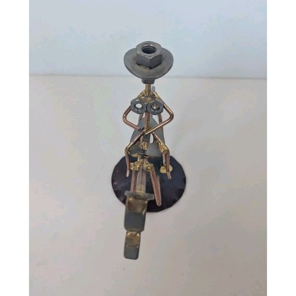 Horseback Man Collectible Handmade Metal Art Figurine Desk Accessories Trophy - Picture 6 of 6